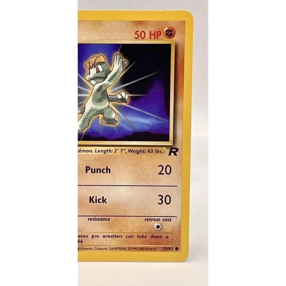 Machop 59/82 Team‎ Rocket Non Holo Pokemon TCG Unlimited Vintage 2000 WOTC MP/LP